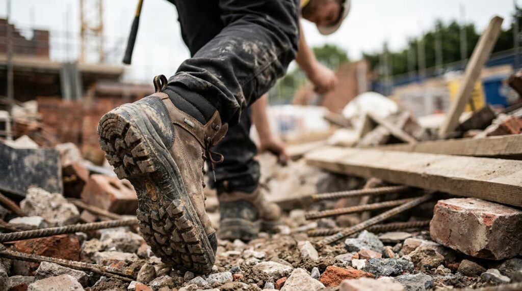 Botas de seguridad S3 para construcción y obra civil con suela antiperforación y tacos