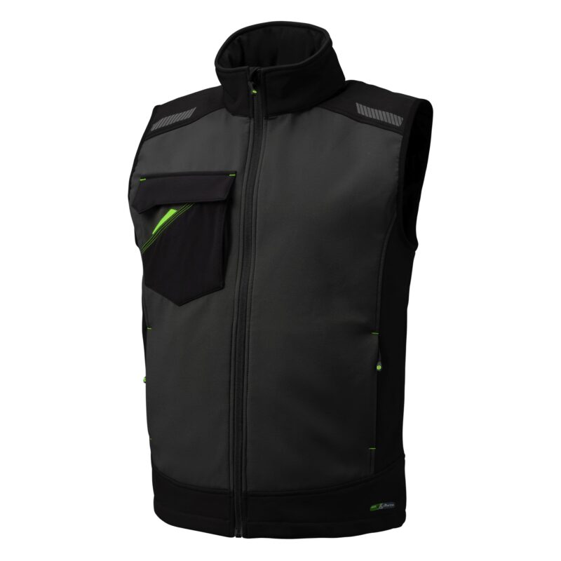 Chaleco softshell de trabajo Nice Stretch gris con negro, Neri-Marca