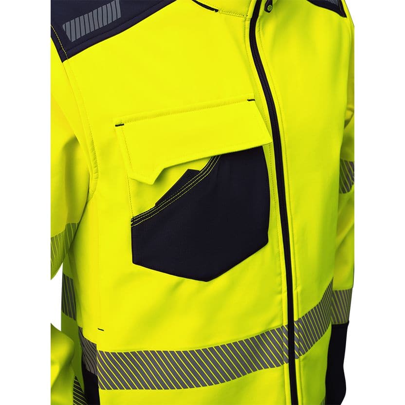 Chaqueta Alta Visibilidad Softshell NICE STRETCH Clase 2 con Capucha 310 gr. - Imagen 3