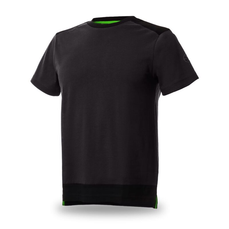 Camiseta de Trabajo NICE STRETCH Gris Manga Corta Algodón 145 gr.