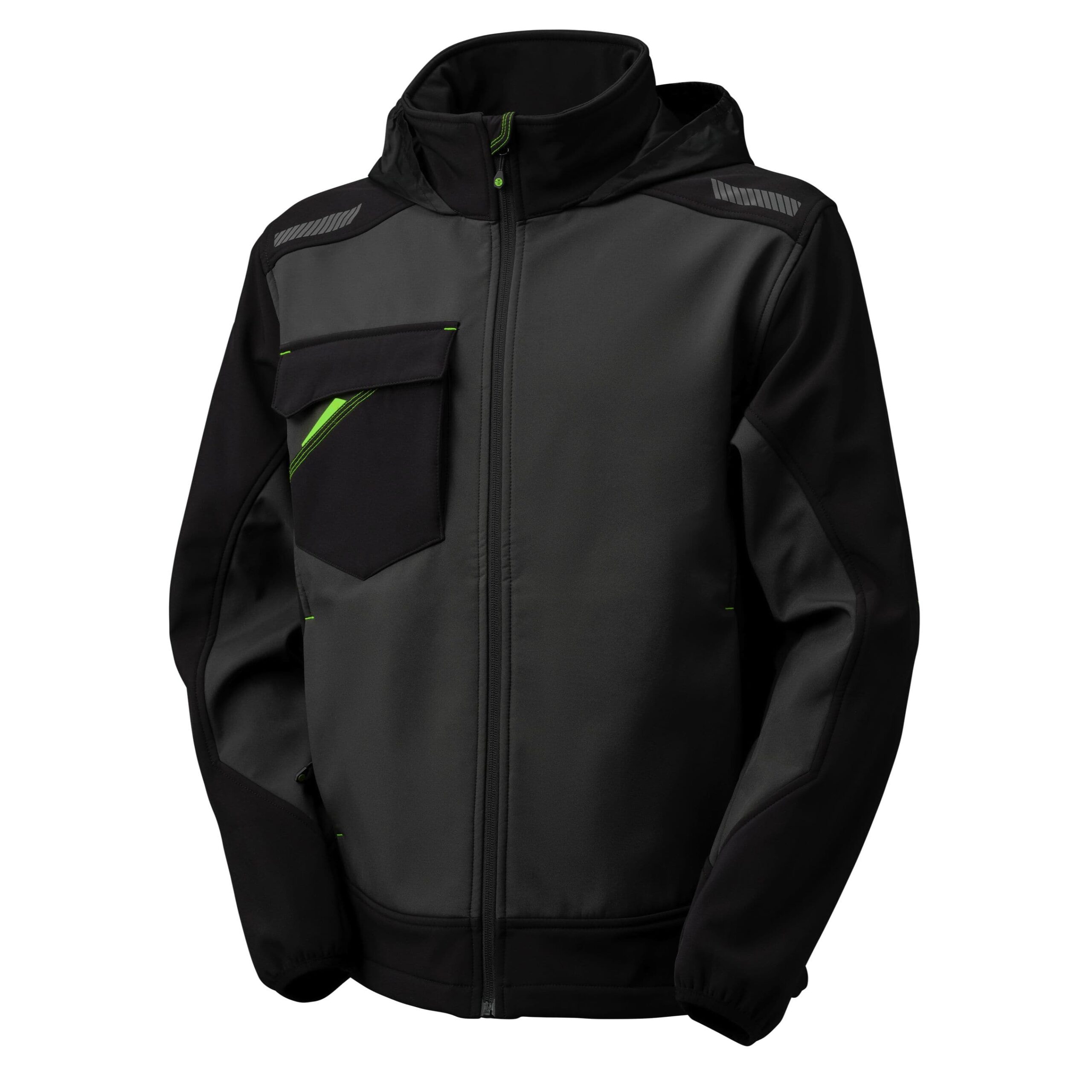 Chaqueta softshell de trabajo Nice Stretch con capucha 455143GNE